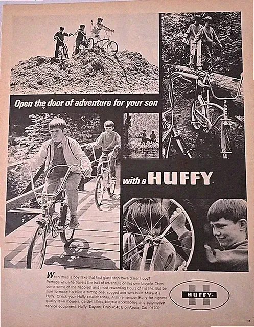 1960s Huffy Boys Bicycles open door of adventure for your son vintage Ad