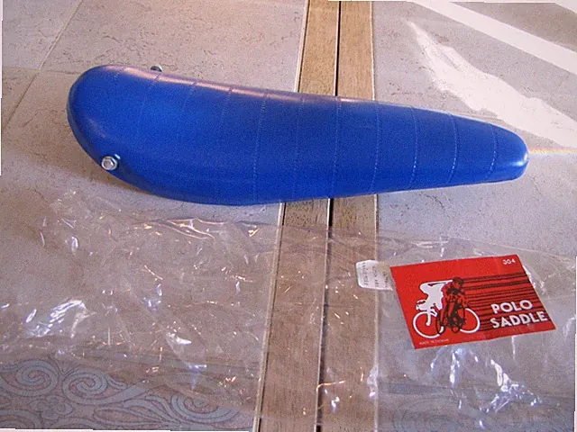 1970's blue Muscle Bike Banana Seat POLO FITS Huffy Thunder Road & Others 16''L