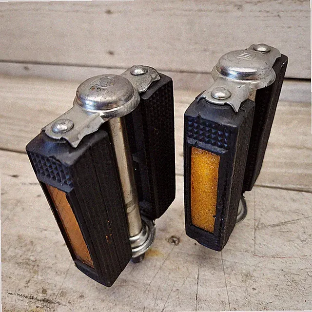 1970s Stamped UNION K10490 Bicycle Pedals 1/2 Muscle Bike Black Huffy Murray
