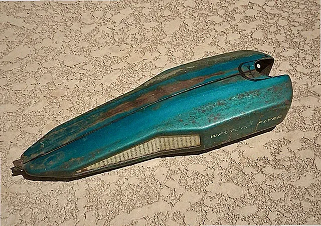 60s Huffy Bicycle Tank - No Switch - Solid - Vintage