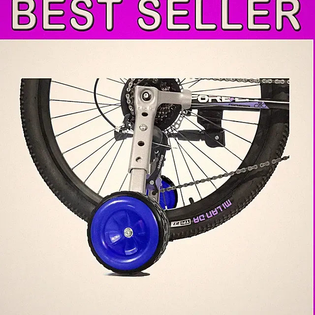 Extra Stability Bike Training Wheels for Young Riders | Fits 16-24 Inch Bicycles