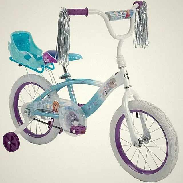 Girls 16" Disney Frozen Theme Bike w/ Training Wheels, Ages 4-6, Ice Blue
