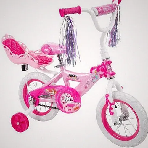 Huffy 12" Disney Princess Girls' Durable Steel Bike Pink ideal for 3 to 5 years