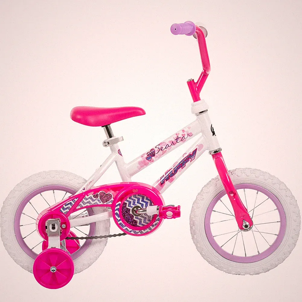 Huffy 12" Sea Star Girls Kids Bike Pink Youth Bicycle with Training Wheels NEW