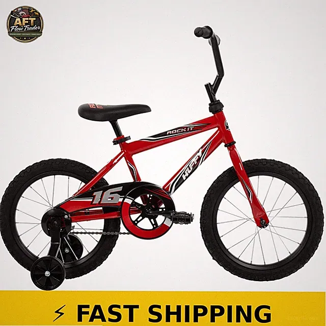 Huffy 16" Rock It Kids' Bike, Red, Fits 42" - 48" Riders