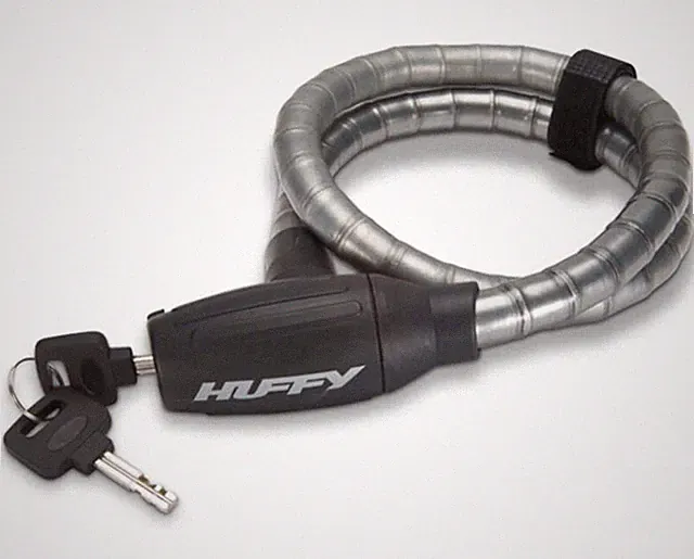 Huffy 18mm Mega Cable Steel Bicycle Lock With 2 Keys Tamper/Scratch Resistant