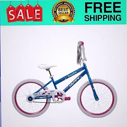 Huffy 20" Sea Star Kids Bike, for Cyclists 44" - 56", Blue/Pink, Boy, Girl