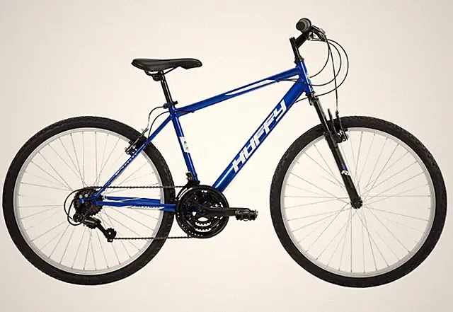 Huffy 26” Rock Creek Mountain Bikes for Men 18-speed Adult Bicycle Blue 60" Tall