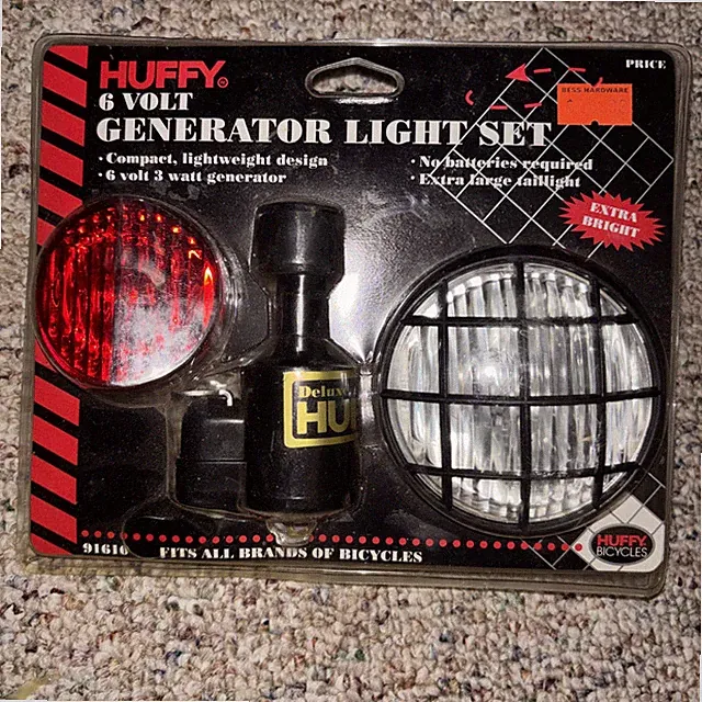 Huffy 6V Generator Light Set 91610 Fits All Bicycles