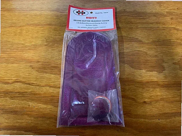 HUFFY BICYCLE SISSY BAR HEAD COVER PAD PURPLE GLITTER VINTAGE NOS NEVER USED