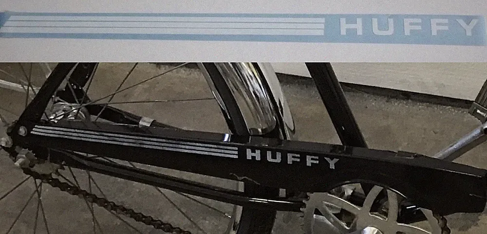 Huffy Camaro Corvair Eldorado bicycle chain guard decal sticker chainguard