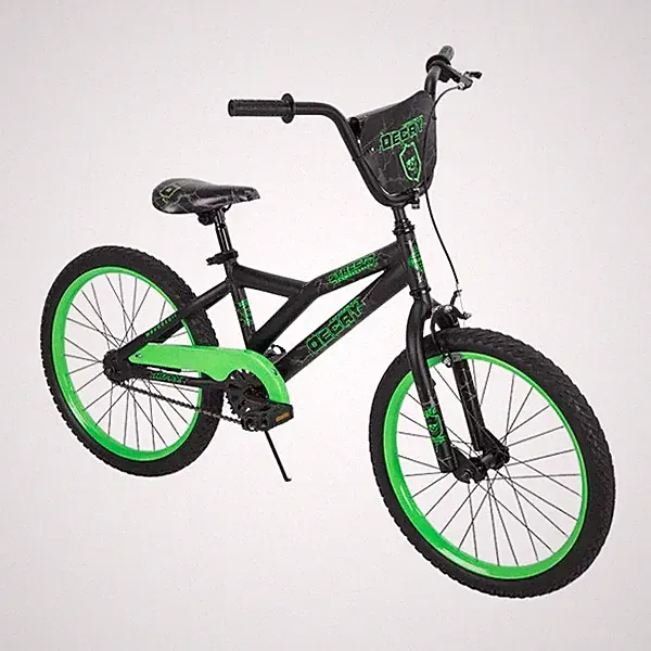 HUFFY DECAY KIDS' BIKE - 20" WHEELS - SINGLE-SPEED - BLACK/NEON GREEN