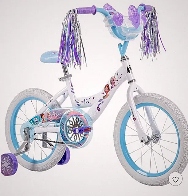 Huffy Disney Frozen Kids Bike 16" with Training Wheels & Doll Carrier
