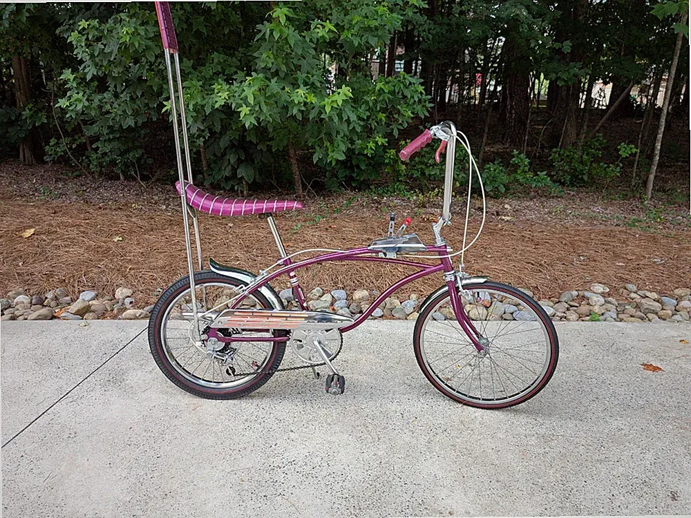 HUFFY DUAL STICK RAIL V BICYCLE 5 Speed Original - Magenta *RARE BIKE