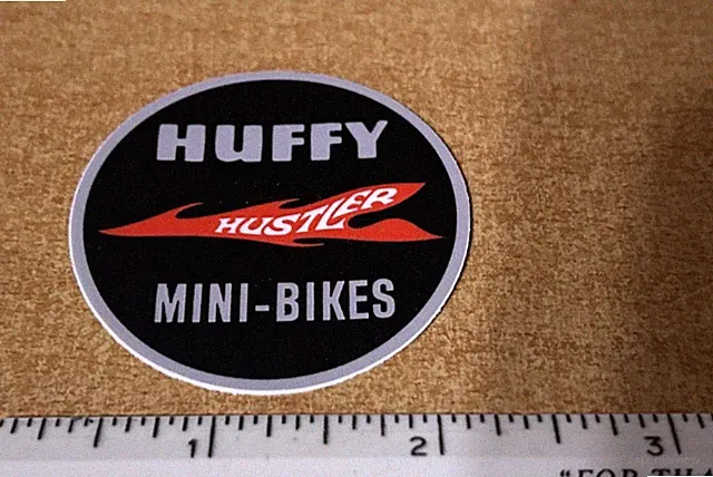 Huffy Hustler Minibike Mini bike starter cover Helmet 2" Sticker decal