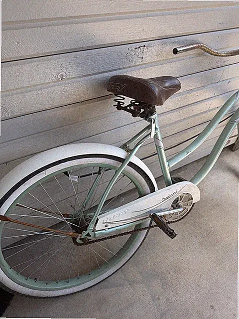 Huffy light blue retro bicycle