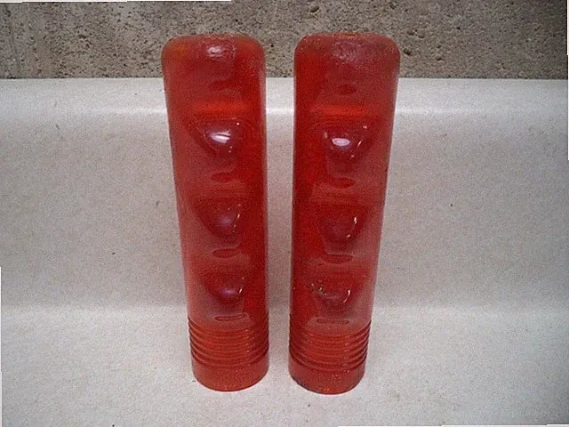Huffy Murray Schwinn & more Clear Red Hunt-Wilde Bicycle Handlebar Grips