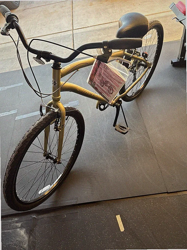 Huffy Parkside Hybrid Bike 27.5" Gold V-Brake Kickstand Derailleur Gears