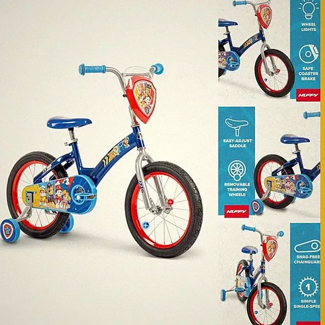 Huffy Paw Patrol Kids' Bikes, Sizes 12/16 Inch, Beginner Rider, Multiple Designs