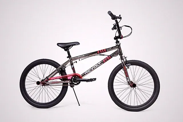 Huffy Revolt BMX Bike 20" for Boys 8 and up, Metaloid Smoked Chrome Red (used)