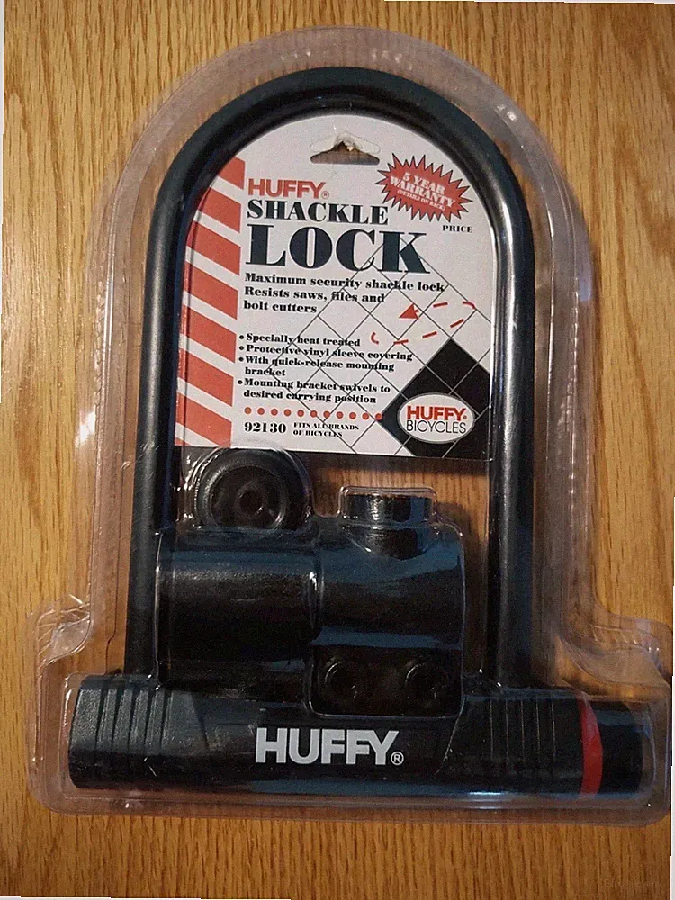Huffy Shackle Lock 92130 Fits All Brands of Bicycles Maximum Security Lock