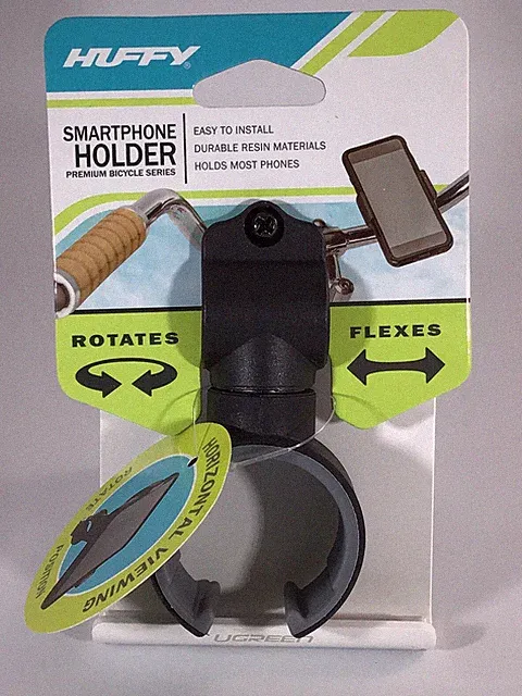 Huffy Smartphone Holder Rotates Flexes Easy to Install Vertical Horizontal View