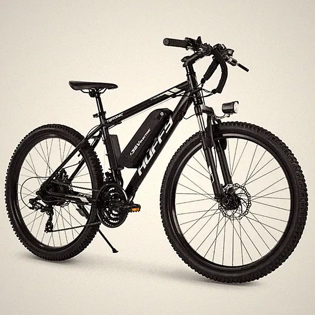 Huffy Teronic Men’s Electric Mountain Bike, Black-21 SPPED-350 WATT-21 SPEED