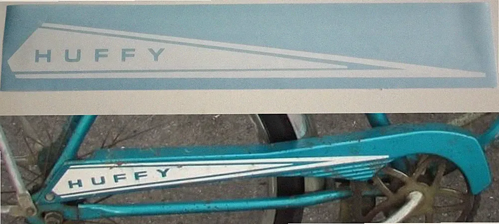 Huffy Thunderbird Corvair Eldorado bicycle chain guard decal sticker chainguard