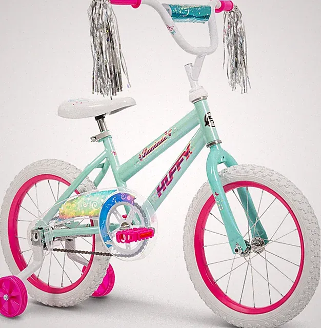 Illuminate Bike for Girls, 12/16/20 Inch Size Options, Ages 3+ Years Old, Remova