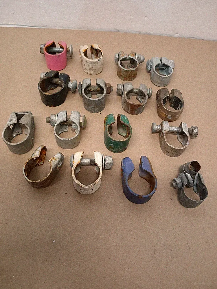 Lot Of 15 Bicycle Bike Seat Post Clamps And Bolts Bike Parts Schwinn, Huffy Ect