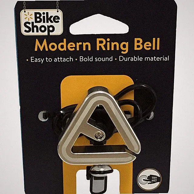 Modern Ring Bell for Bicycles, Silver