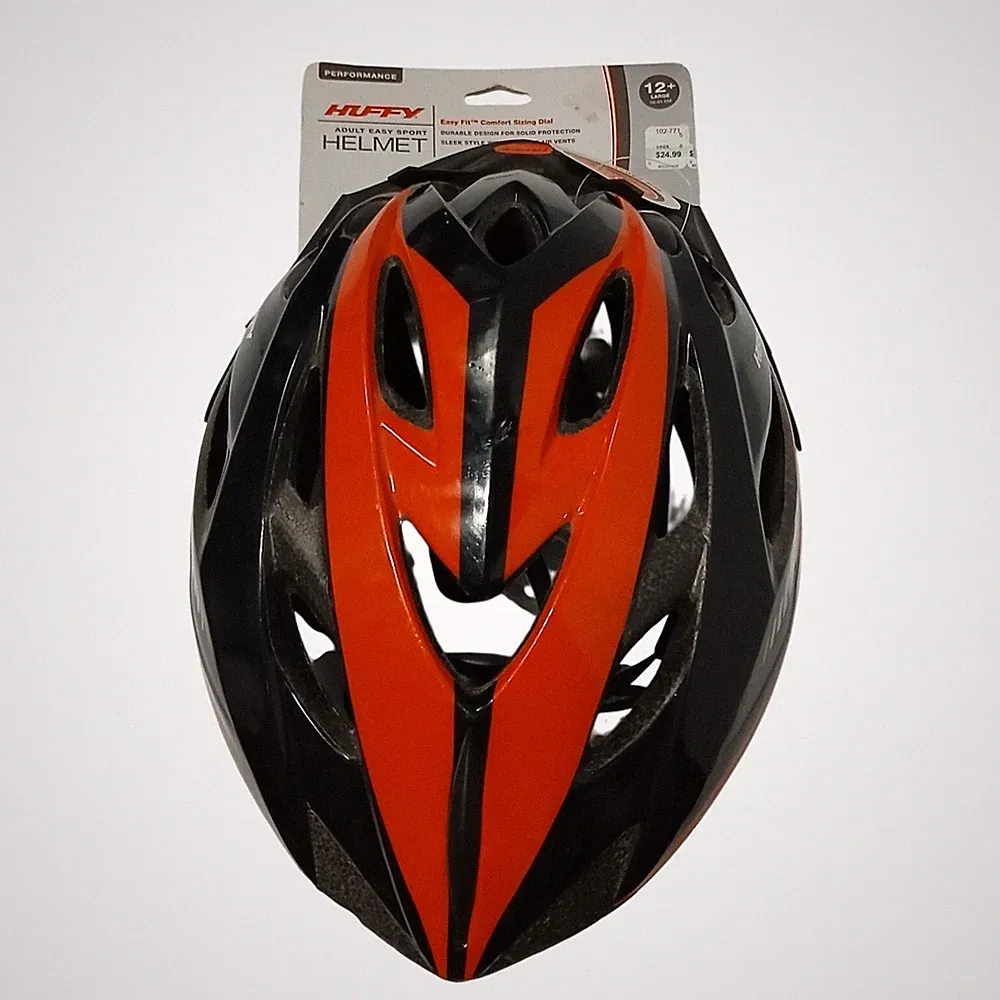 New Adults Cycling Bike Helmet 12+YR Black Red Huffy Adult Size Large 58-61#1437