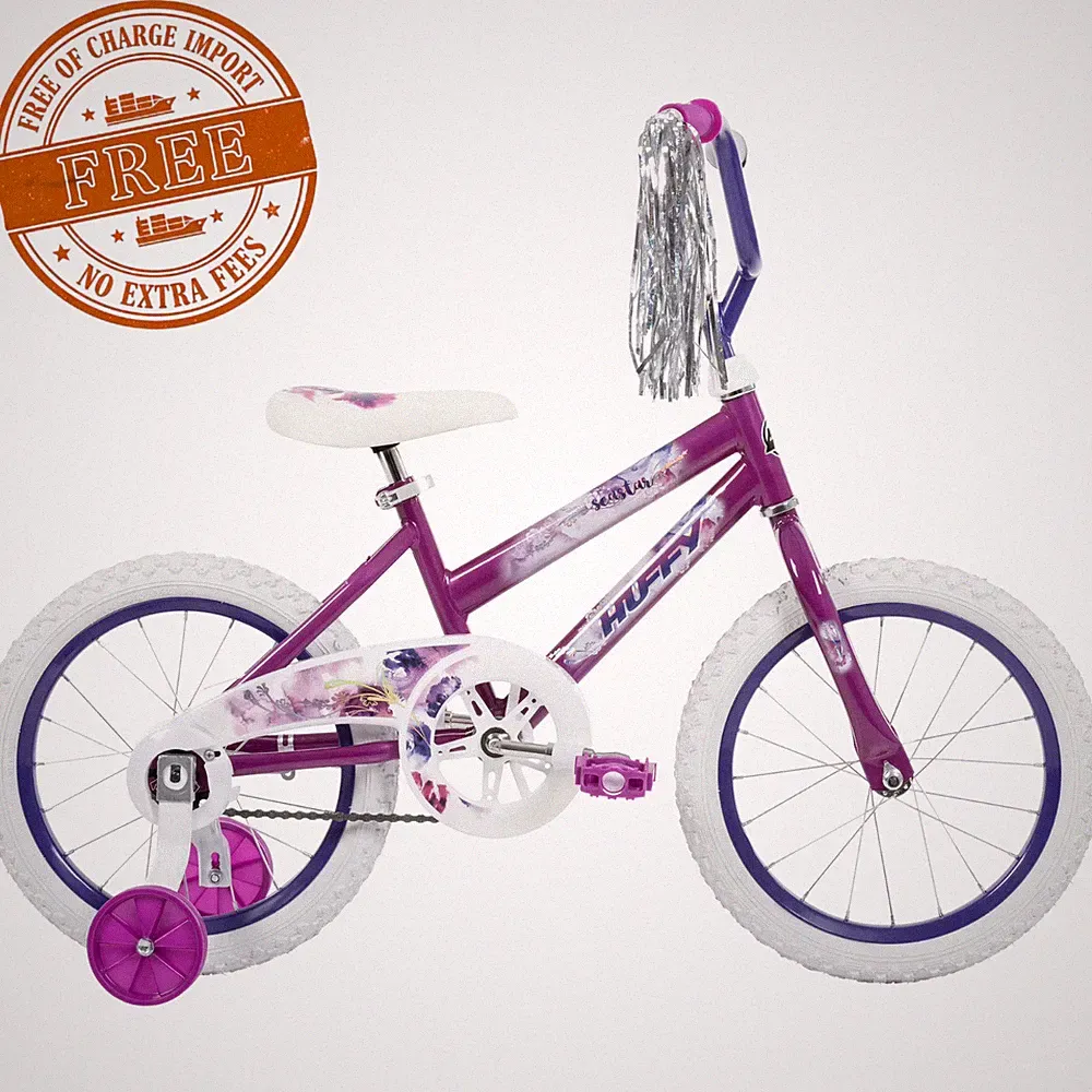 NEW! Huffy 16" Sea Star Kids' Bike, Fits Riders 42" - 48", Purple, Youth, Girls