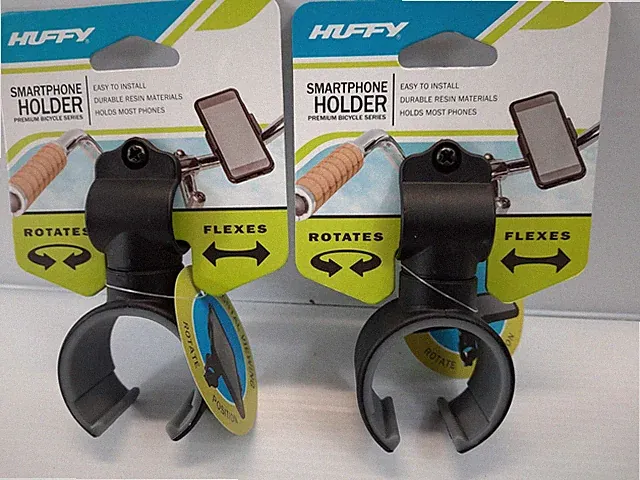 NEW Lot of 2 Huffy Bicycle Bike Smartphone Phone Holder Rotates & Flexes 01118XX