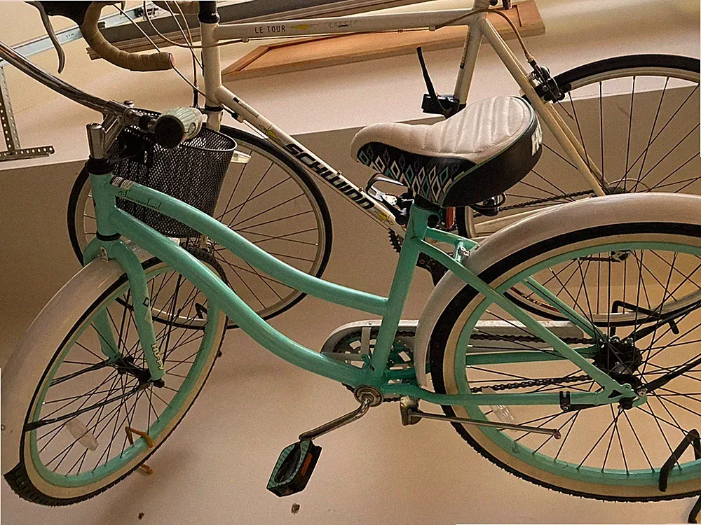 Only rode Once Huffy Adult Girls Teal Green Bicycle With Basket - Needs Cleaning