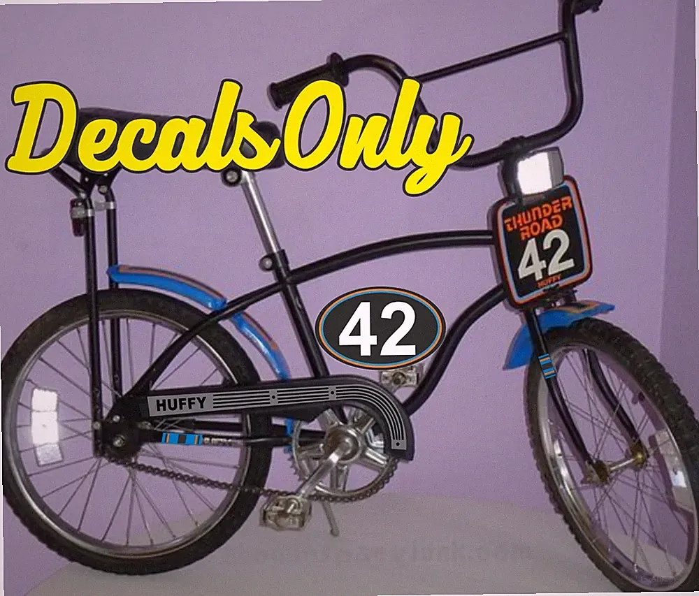 Vintage 1970s Huffy Thunder Road 42 BMX Bicycle Decals Only, AMF
