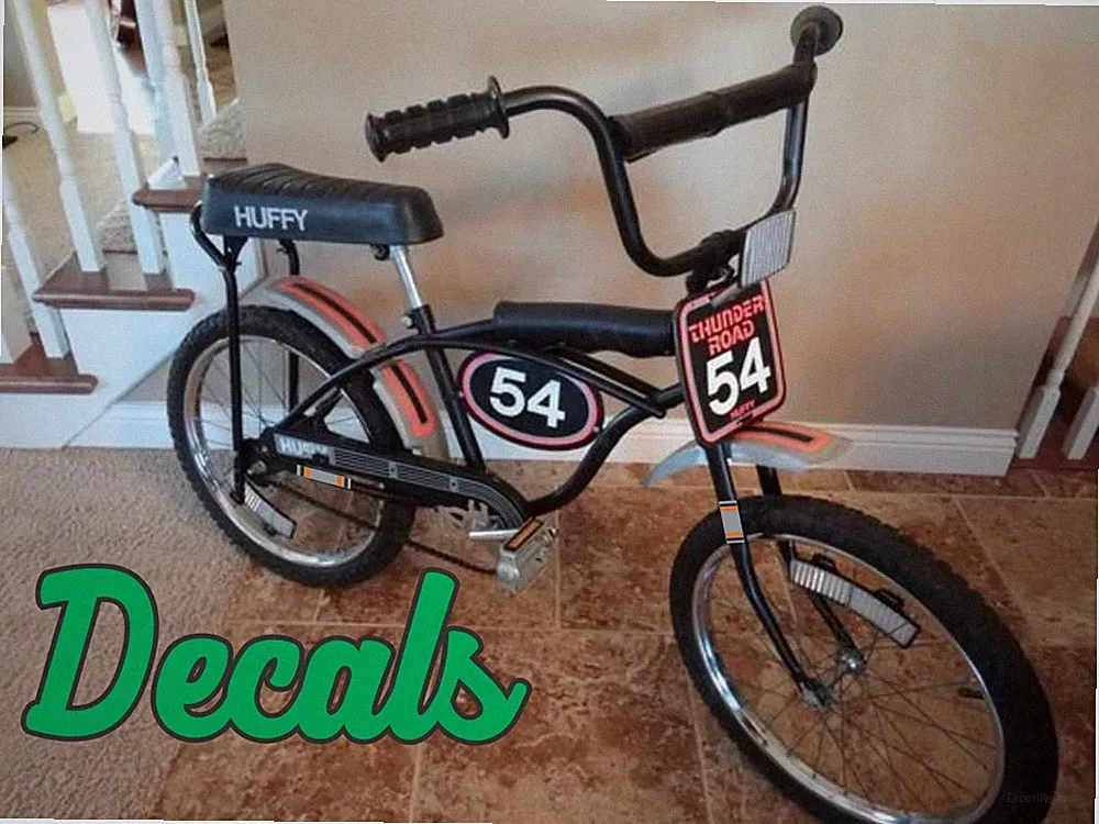 Vintage 1970s Huffy Thunder Road 54 BMX Bicycle Decals Only, AMF