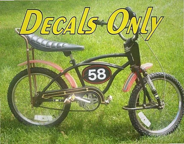 Vintage 1970s Huffy Thunder Road 58 BMX Bicycle Decals Only, AMF