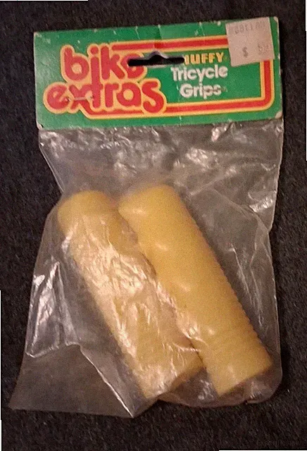 Vintage 1980s Huffy Tricycle Grips Yellow Grip Bike Extras New old Stock NOS