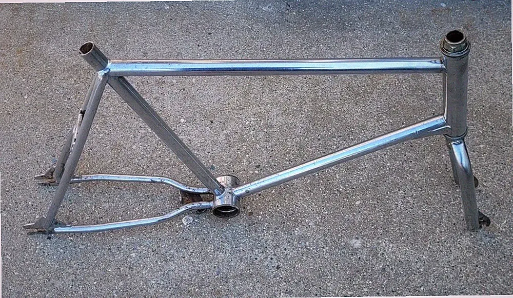 Vintage 80s Huffy Pro Thunder Maxx Bmx Chrome 20" Bicycle Frame Moosegoose