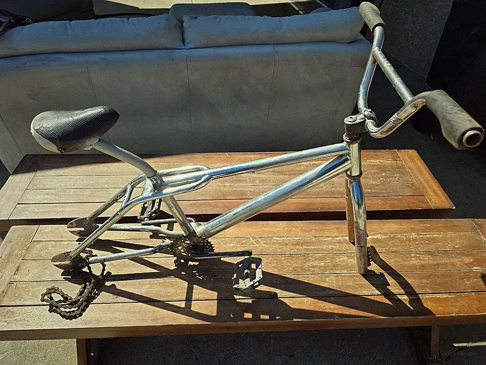 Vintage Huffy BMX Bike Bicycle Chrome Frame Frameset