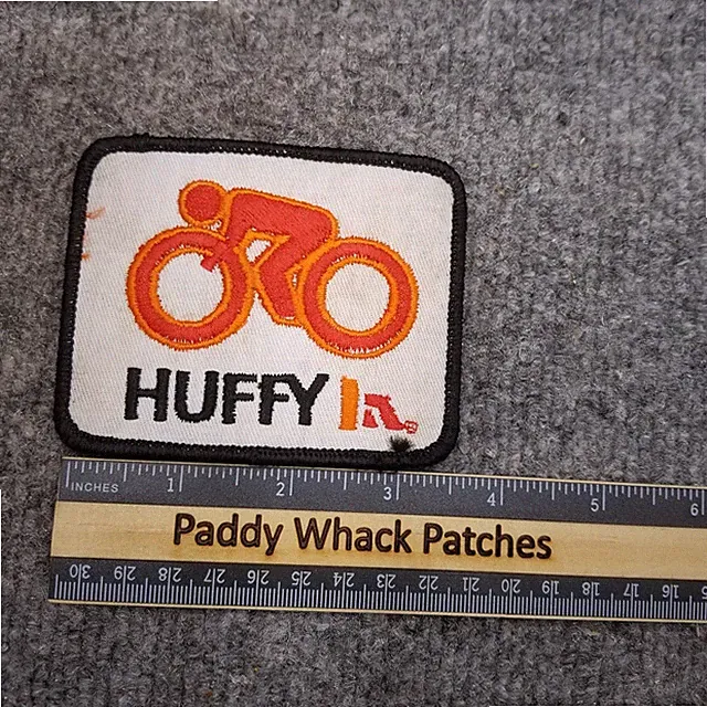 Vintage Huffy Patch Bicycle Bike Cycling 70s 80s Stained AE6