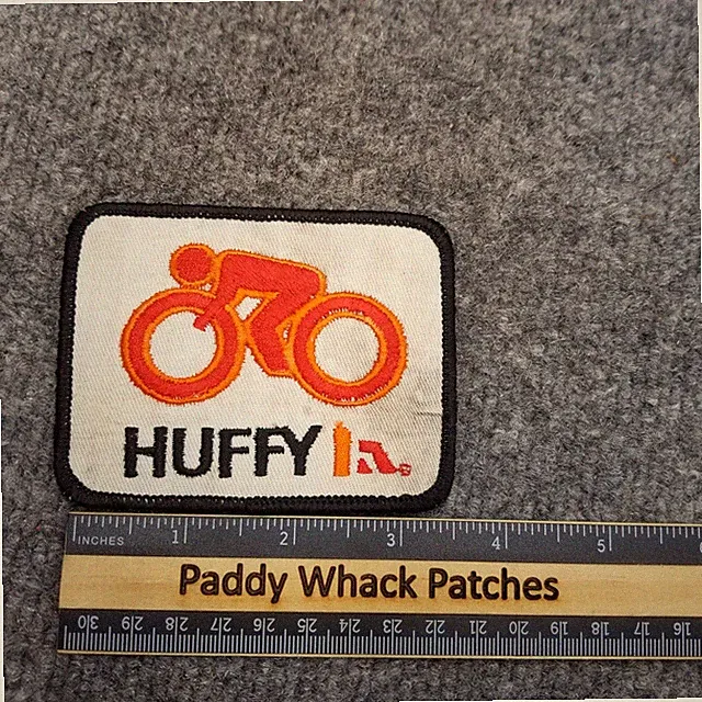 Vintage Huffy Patch Bicycle Bike Cycling 70s 80s Stained K7
