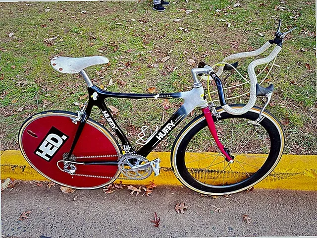 Vintage Huffy Professional Carbon TT Bike Shimano Dura-Ace 7700 HED Disc Rare