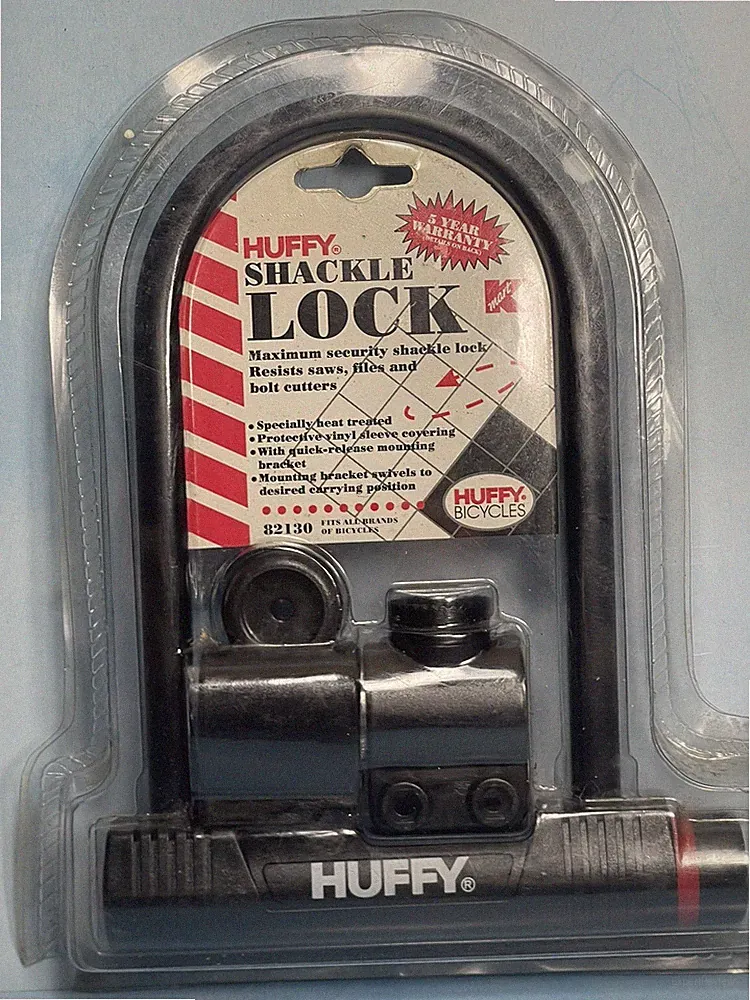 Vintage Huffy Shackle U Lock 82130 Heavy Duty Bicycle Bike Maximum Security NOS