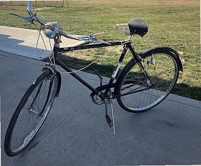 Vintage Huffy Sportsman Bicycle Black Cruiser Disassembled