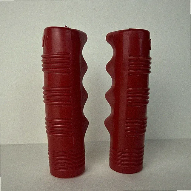 VINTAGE RED GRIPS 7/8" ID. 4" LONG FITS MURRAY SCHWINN HUFFY SEARS OTHERS NOS