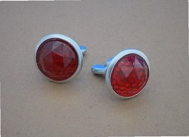 Vintage Style Bicycle Reflectors- Pair- Schwinn-Murray-Huffy* License Plate- RED