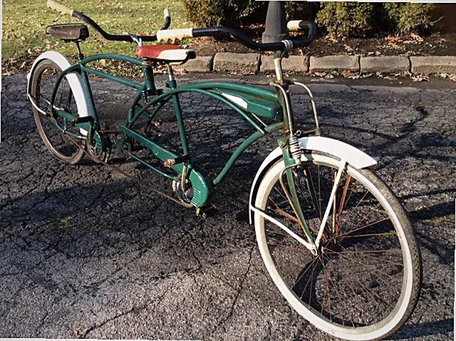 Vtg - Made from 2 bikes - Huffy & Roadmaster Tandem W/ springer fork - Good